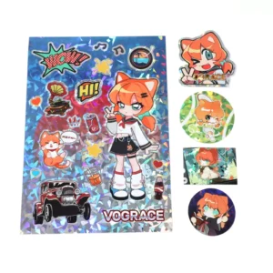 Custom Broken Glasses Cartoon PVC Stickers, Waterproof and Eco-Friendly