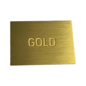Custom Brushed Anodized Gold Aluminum Nameplate Logo Label for Award Cup
