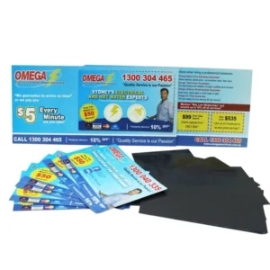 Custom Business Card Magnet Electrical & Plumbing Advertising Fridge Magnet DL Flyer Envelope Packing Shape Style Magnetic Card