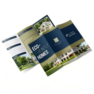 Custom Business Cards Double-Sided Folded Leaflet Trifold Full Color Embossing UV Printing Gold Foil Hot Stamping