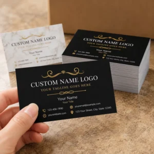 Custom Business Cards Gold Foil Personalized Double Sided Printing with Logo for Small Business Matte Glossy Premium 500 PCS