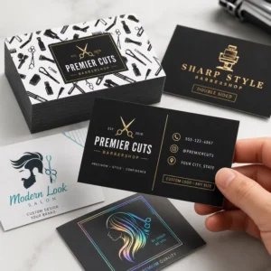 Custom Business Cards Printing Double Sided Gold Foil Matte Waterproof Paper Thick Card Stock with Logo for Small Business