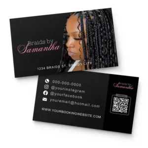 Custom Business Cards Thank You Cards QR Code Hair Lash Clothing Brand Paper Tags Logo Printing