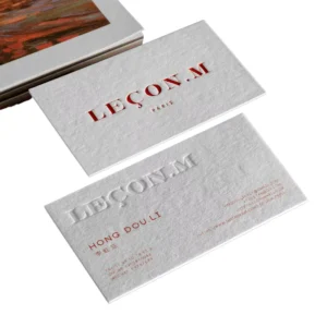 Custom Business Cards for Small Businesses Cotton Cardstock with Intaglio Printing Sampling Service Available