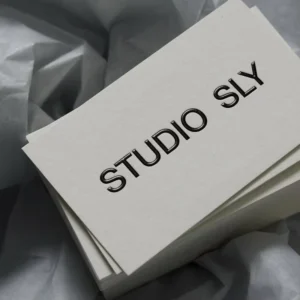 Custom Business Cards with Embossed Hot Stamping for Networking and Exhibitions