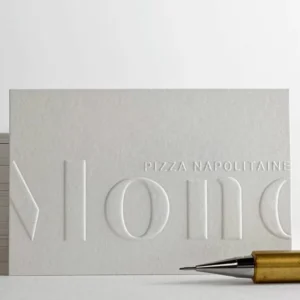 Custom Business Cards with Embossed Logo for Corporate Business Negotiations