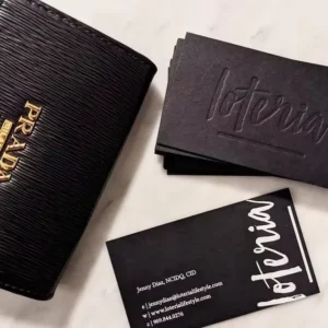 Custom Business Cards with Thick Cardstock and Gold Foil Embossing