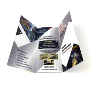Custom Business Flyer Leaflet 150gsm Coated Paper Printing Trifold Brochure