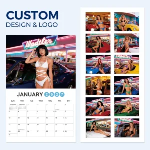 Custom Business Gifts Chinese Wall Calendar Personalized Spiral Wall Printing Design for Home Office Decoration