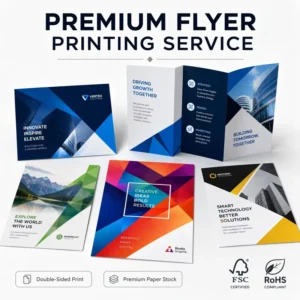 Custom Business Poster Printing FSC Paper RoHS Ink Double-Sided Offset A3 A4 A5 Cardboard Film