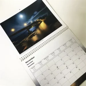 Custom CMYK Full-Color Monthly Advent Desk Calendar, Table Printing