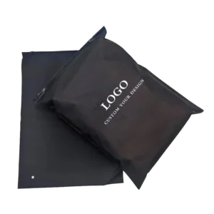 Custom CPE Matte Frosted Ziplock Resealable Plastic Packaging Bag with Logo for Clothing