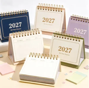 Custom Calendar Printing Perpetual 365 Days Inspirational Quotes Flip Desk Calendar with Wire O Binding Calendar Custom