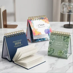 Custom Calendar Printing Perpetual 365 Days Inspirational Quotes Flip Desk Calendar with Wire-O Binding and Hardboard Cover