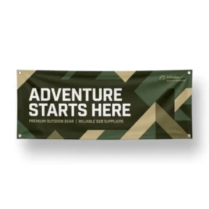 Custom Camouflage Adventure PVC Waterproof Reusable Portable Outdoor Banner with Custom Color and Shape