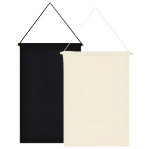 Custom Canvas Printed Wall Display Flag Banner with Cute Cartoon Enamel Pins Pennant