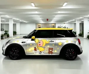 Custom Car Cartoon Digital Printing Body Sticker Film Car Wrapping Color Change Vinyl Film