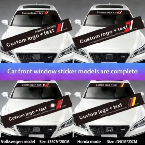 Custom Car Windshield Sticker Waterproof & Scratch Resistant Automotive Decorative Self Adhesive PVC Sticker