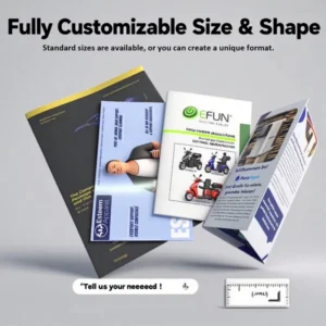 Custom Cardboard Flyers Booklet Printing Service A5 A6 Saddle Stitch Trifold Catalogs Promotional Materials Offset
