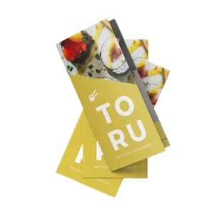 Custom Cardboard Folded Leaflet Flyer Advertising Bifold Trifold Brochure CMYK Offset Printing Business Film Lamination