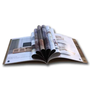 Custom Cardboard Magazine and Brochure Printing, Perfect Binding, CMYK, Film Lamination, UV Printing, Custom Size