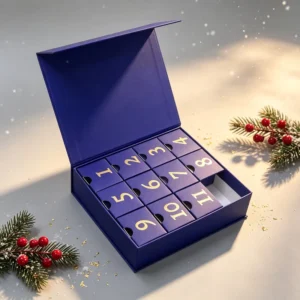 Custom Cardboard Magnetic Advent Calendar Box, 12 Days/24 Days, Christmas