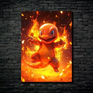 Custom Cartoon Anime Handmade Printing Poster Wall Art Home Decor Pokémon Metal Painting with Safe Wall Magnetic