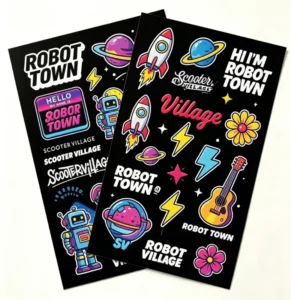 Custom Cartoon Die-Cut Self-Adhesive Sticker Pack for OPP Bags