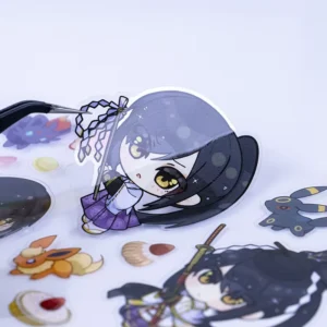 Custom Cartoon Die-Cut Vinyl Transparent Phone Stickers, Waterproof, Clear Sticker Sheet