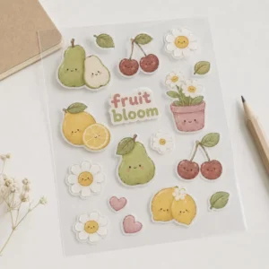 Custom Cartoon Double-Sided Transparent Vinyl Die-Cut Stickers Waterproof UV-Resistant