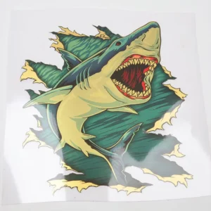Custom Cartoon Logo Glod PU Vinyl Film Flat Heat Transfer Labels for Garment Accessory