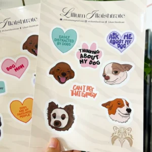 Custom Cartoon Printed Adhesive Vinyl Sticker Sheets Waterproof Kiss-Cut