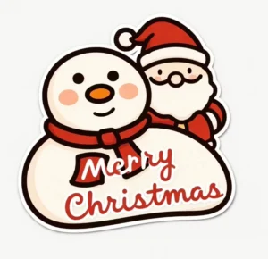 Custom Cartoon Printed Waterproof Vinyl Festival Stickers with Strong Adhesive and Die-Cut Design