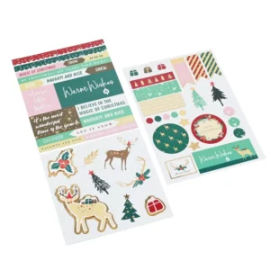 Custom Cartoon Vinyl Puffy Sticker Sheets for Holiday DIY Gift Wrapping