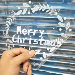 Custom Celebration Decor Car Vinyl Window Static Cling Decal Festival Holiday Static Cling for Christmas