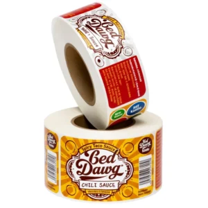 Custom Chili Sauce Label Printing Organic Food Jar Hot Sauce Glass Bottle Container Adhesive Sticker