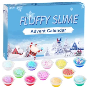 Custom Christmas Advent Calendar Blind Box with Wet Sticky Toys Crystal Clay Toys and Figure Christmas Gifts