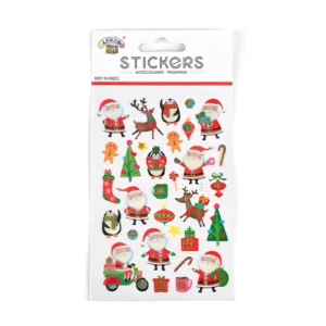 Custom Christmas Cartoon Gift Stickers Self Adhesive 3D Epoxy Resin Stickers