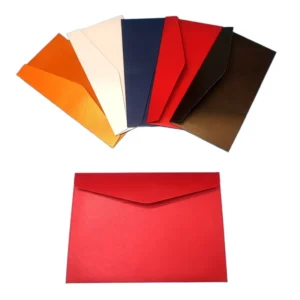 Custom Christmas Gift Card Wallet Envelope with Window A5 Kraft Paper Wedding Invitations