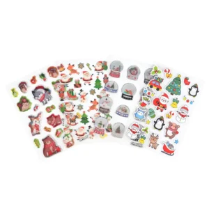 Custom Christmas Oil-Proof Adhesive Vinyl Stickers for Kids DIY Craft Scrapbook and Gift Decoration