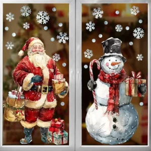 Custom Christmas Vinyl Window Decals Star Design Water Resistant UV Printing Home Decoration Sticker