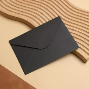 Custom Classical Brown and Black Kraft Paper Wedding Invitation Gift Envelope