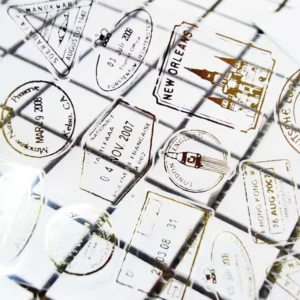 Custom Clear Decorative Stickers with Gold Foil Stamping and Clear Logo Printing