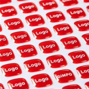 Custom Clear Gel Logo Sticker, 3D Epoxy Resin Dome Labels