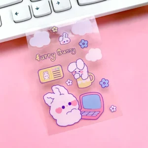 Custom Clear Kiss-Cut Waterproof Vinyl Stickers, Die-Cut Logo Labels for Planners and Packaging
