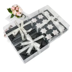 Custom Clear Rectangle Cupcake and Pastry Box Transparent PET Recyclable Food-Grade Bakery Packaging Box