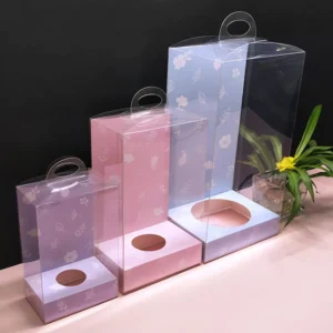 Custom Clear Square PVC PET Plastic Gift Packaging Box