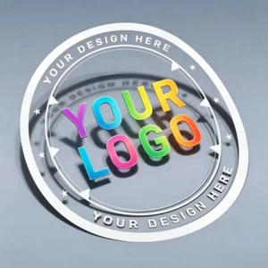 Custom Clear Vinyl Holographic Waterproof Packaging Label Roll for Bottles, Jars, Candles, and Photo Frames