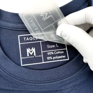 Custom Clothes Neck Size Logo Iron on Labels Flexible Clothing Label Heat Transfer Logo Tagless Shirt Tags
