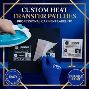 Custom Clothing Labels Print Sticker Neck Care DTF Heat Transfer Iron-on Garment Washing Label